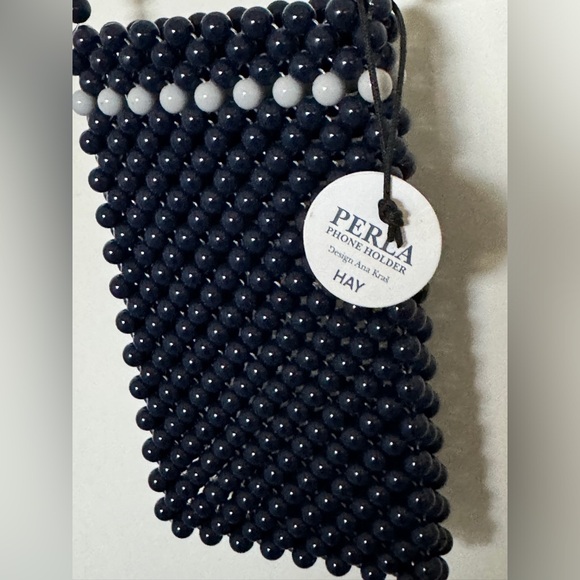 Perla Beaded Phone Holder Hay Blue Design Ana Krai NWT - Picture 2 of 6